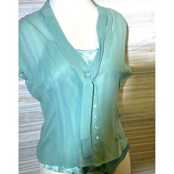 NWT Casual Corner Annex Silk Blouse and Cami - Picture 11 of 14